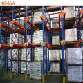 warehouse drive-in through rack shelf systems